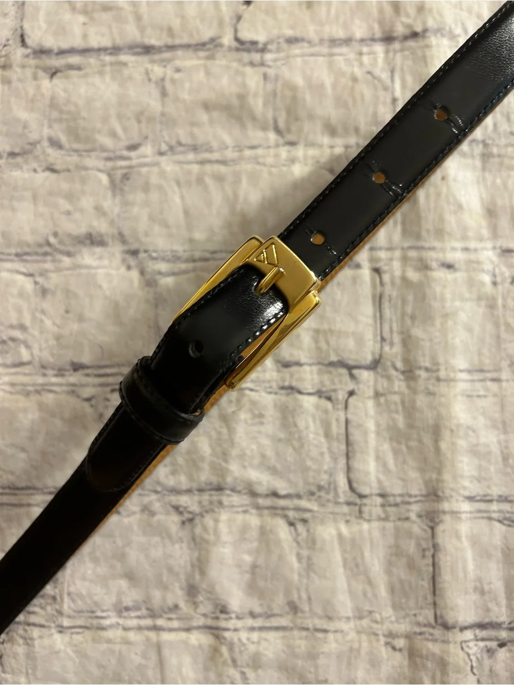 LIZ CLAIBORNE WIDE AND THIN BLACK LEATHER GOLD TONE BUCKLES WOMEN’S BELTS S&M